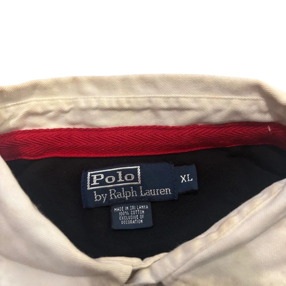 Polo Ralph Lauren Switzerland 08 Winter Cup Snow Polo Rugby Shirt Mens XL‎ Black